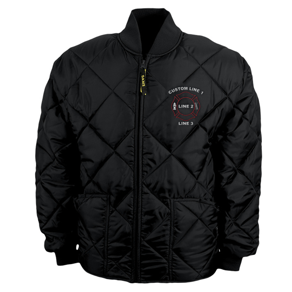 Maltese Embroidered Game The Bravest Firefighter Jacket