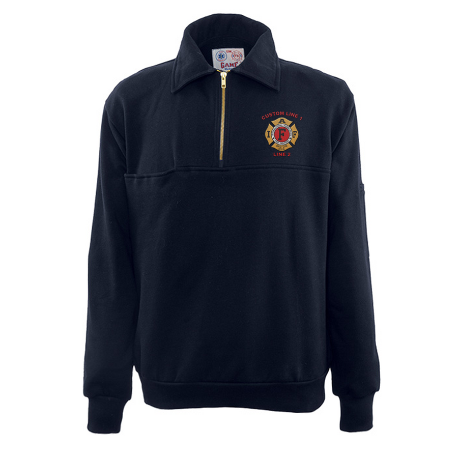 GAME 3/4 Zip IAFF Job Shirt Customized in Navy