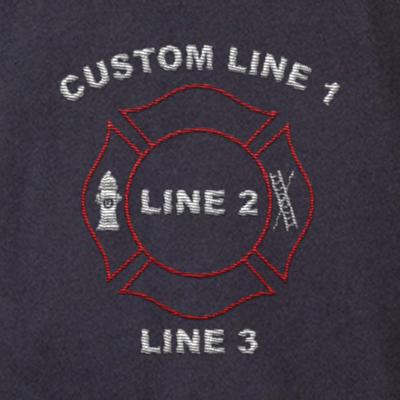 Custom Maltese Embroidery 3/4 zip Navy Game Job Shirt