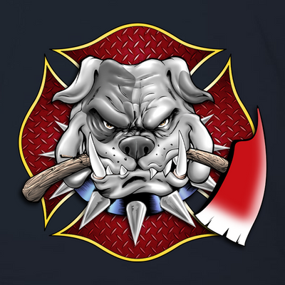 Firefighter Maltese Bulldog Premium T-Shirt