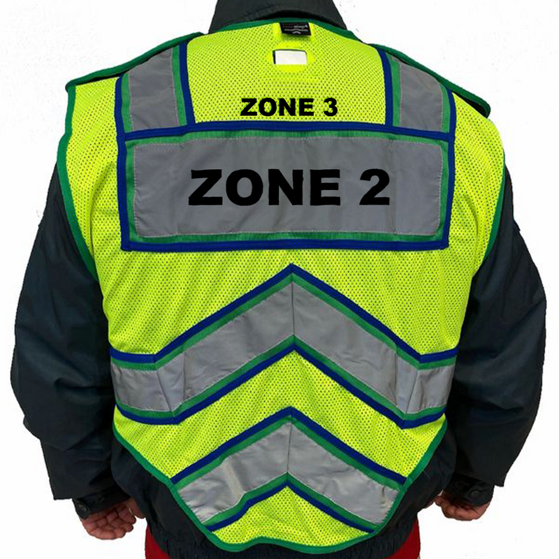 Customized Blue Green Public Safety Vest for EMS and Paramedics