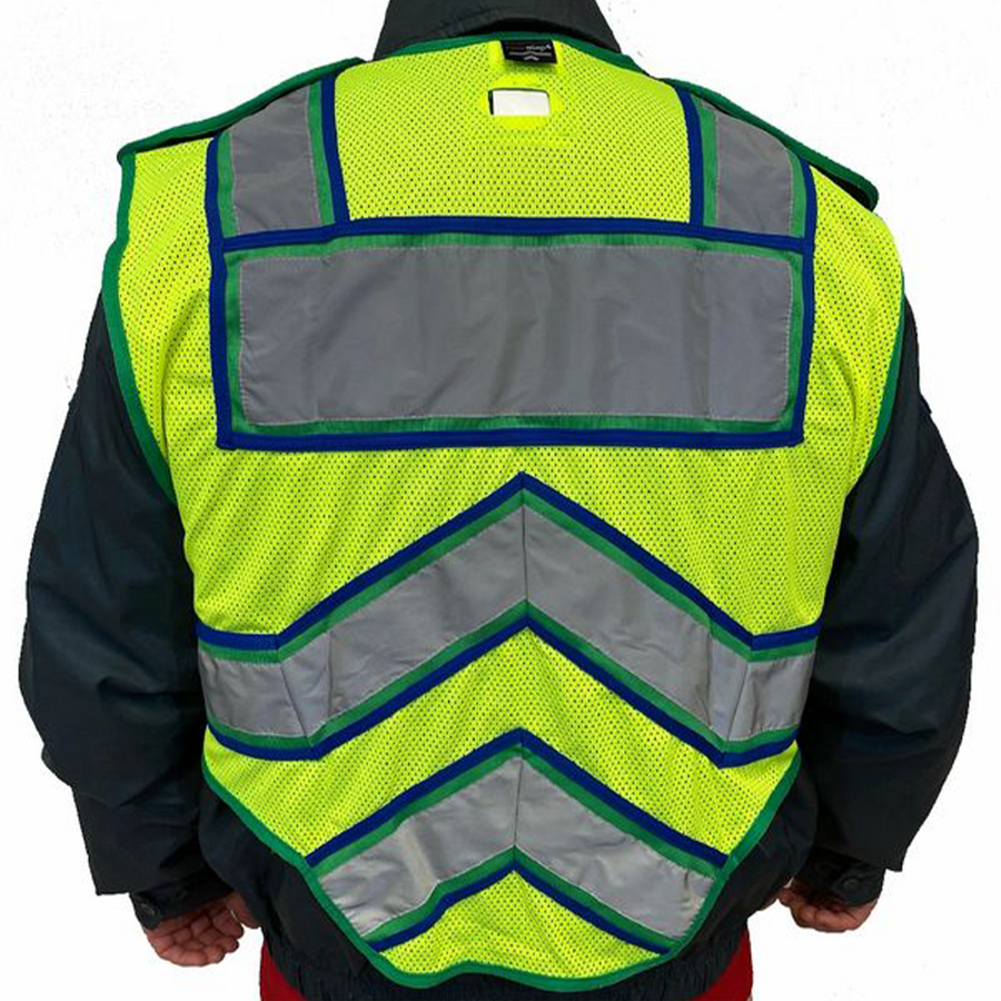 Blue Green Reflective High Visibility Vest