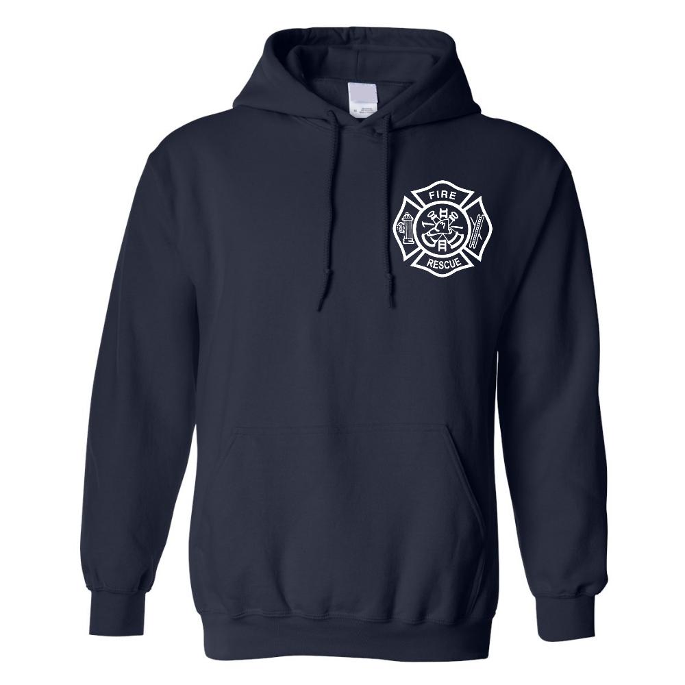 Fire Rescue Hooded Sweatshirt in Navy