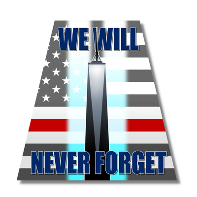 9/11 We Will Never Forget Firefighter Helmet Decal