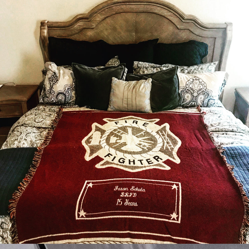 Customized Fire Dept Throw