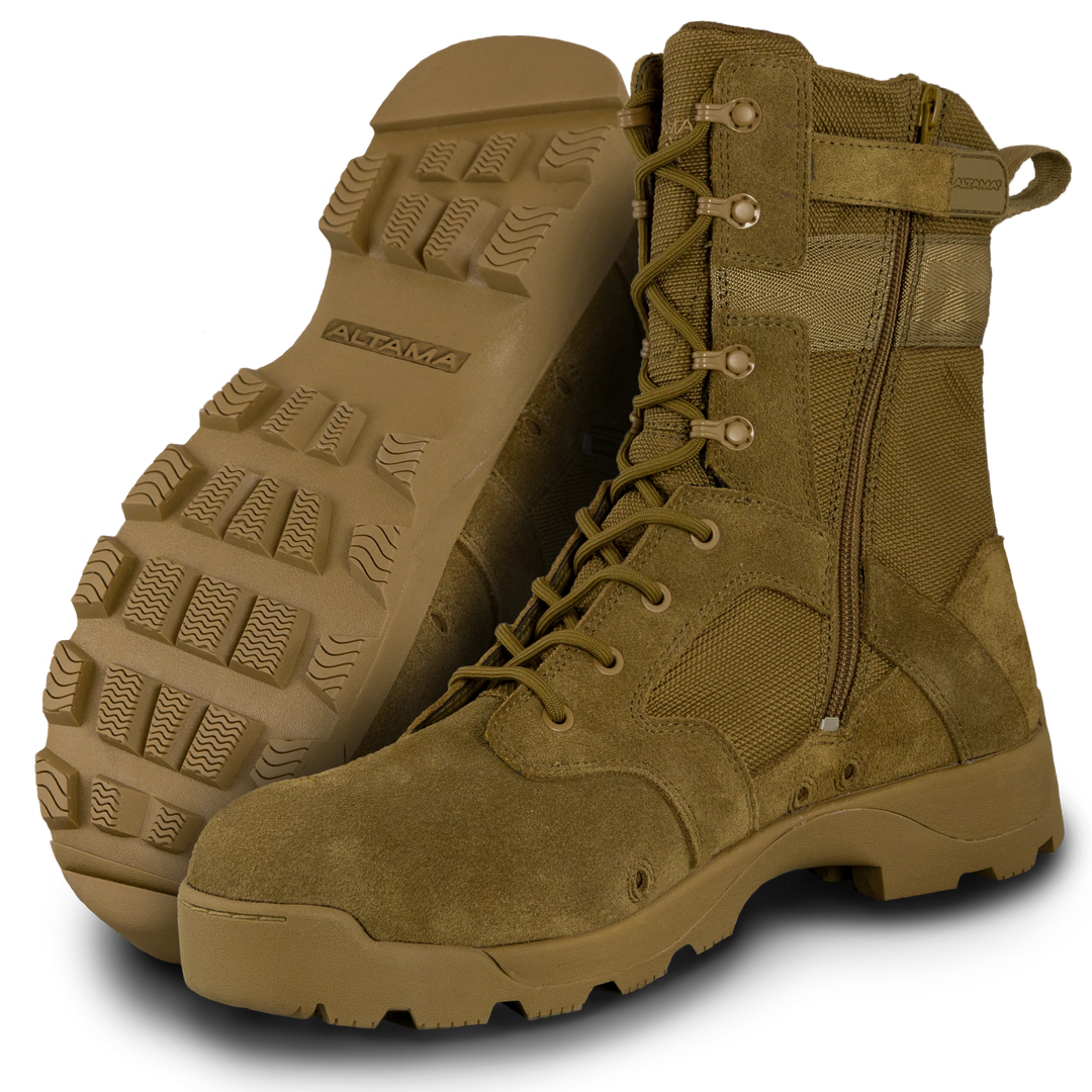 ALTAMA Jungle Assault Side Zipper Safety Boot Size 8 Coyote - 50% Off