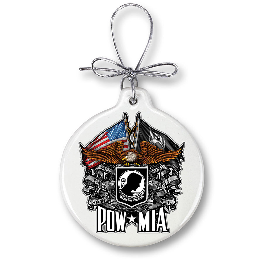 Double Flag eagle POW Ornament