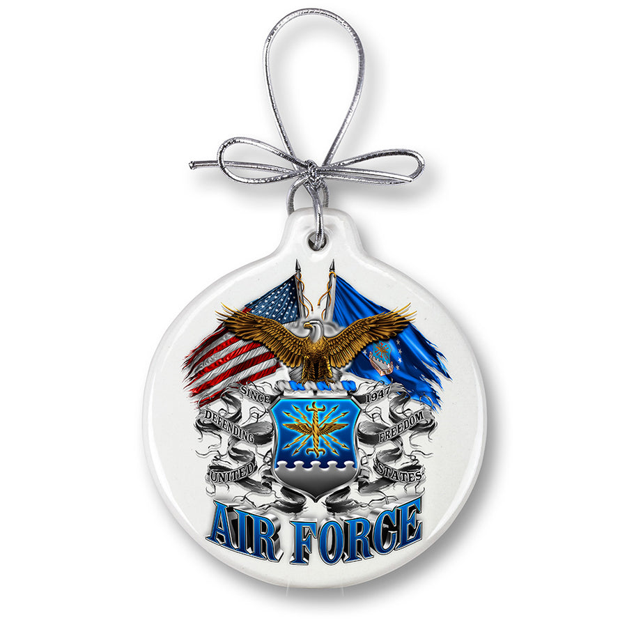 DOUBLE FLAG AIR FORCE EAGLE Ornament