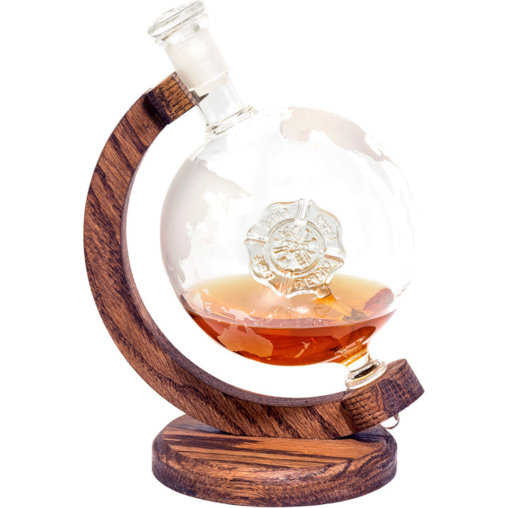 Firefighter Maltese Whiskey or Wine Decanter