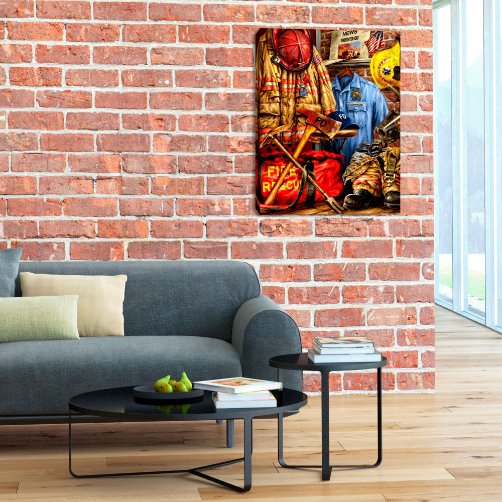 Firefighter Hometown Hero Illuminated Art – Firefighter.com