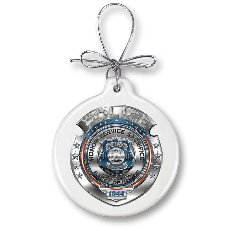 Police Honor Courage sacrifice badge Ornament