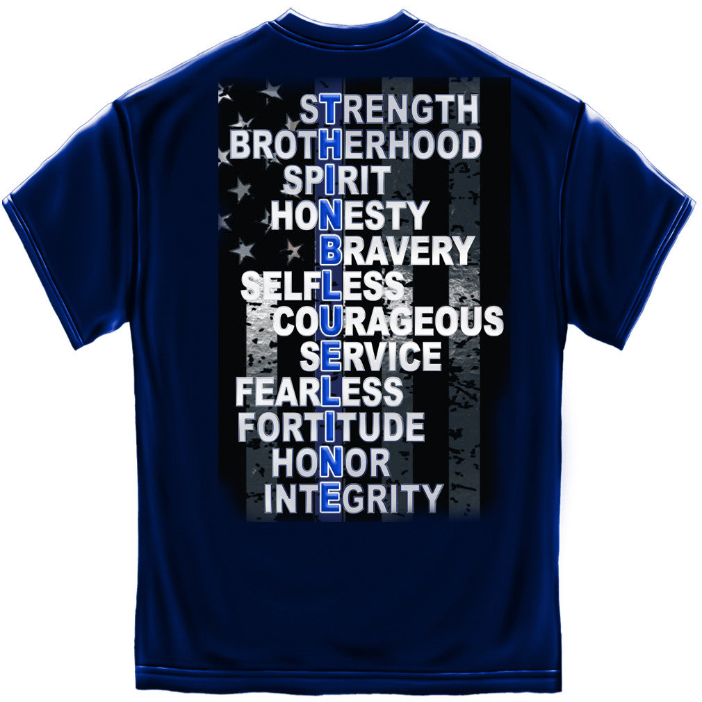 Thin Blue Line Shield Tshirt