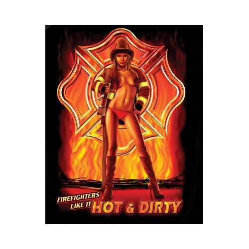 Hot & Dirty Fire Fighter TShirt Firefighter Gifts