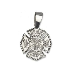 Sterling Fire Dept Maltese Charm