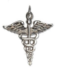 Silver Caduceus Charm