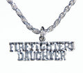 Silver Firefighters Daughter Charm