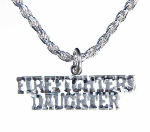 Silver Firefighters Daughter Charm