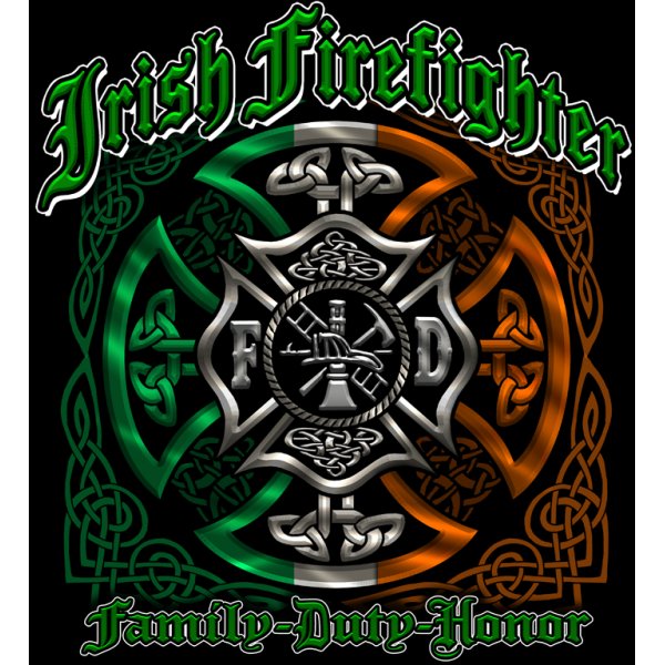 Irish Firefigher Family Duty Honor T-shirt