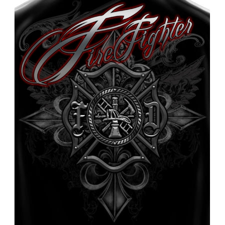 Red/Black Firefighter Foil Tshirt