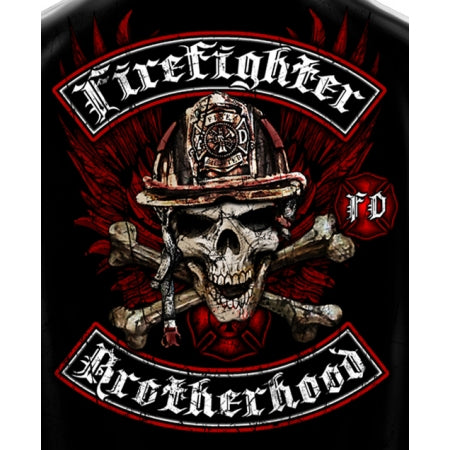 Firefighter Brotherhood Skull  Tshirt