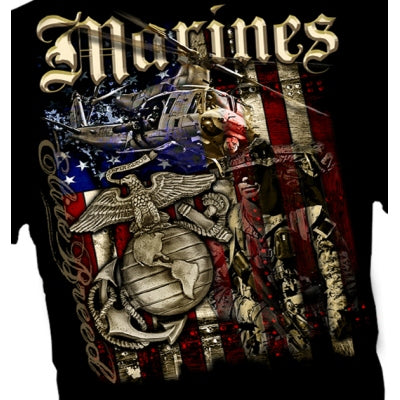 Marine Flag & Helicopter T-shirt