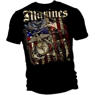 Marine Flag & Helicopter T-shirt