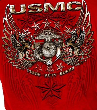 USMC Pride Duty Honor Foil T-shirt