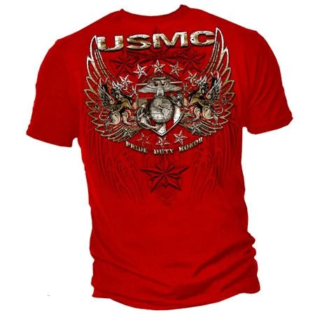 USMC Pride Duty Honor Foil T-shirt