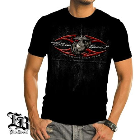 USMC Red Blades Foil Design T-shirt