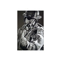 Black and White Firefighter Axe Print