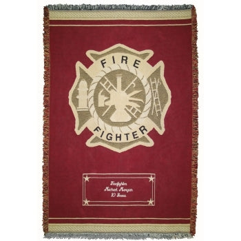 Customized Fire Dept Throw