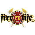 Custom Fire Life Red and Gold Decal