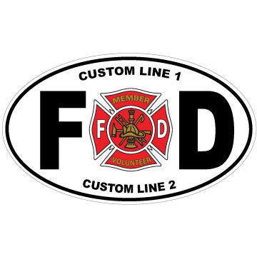 Member Decals Custom Oval Member Decal | Firefighter.com