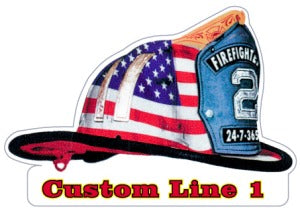 Custom Flag Helmet Decal