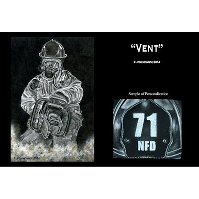 Personalized Firefighter VENT Print