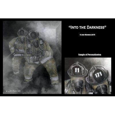 Personalized Into The Darkness Fire Print