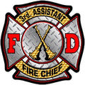 3rd Assistant Chief Diamond Plate Decal