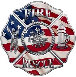 Fire Rescue Maltese Cross Decal