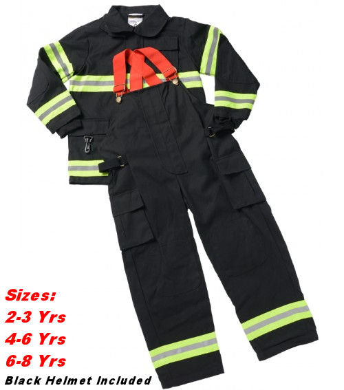 Jr Firefighter Bunker Gear Black