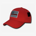Thin Red Line Embroidered Red Hat