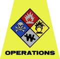 Hazmat Operations - Helmet Tetrahedrons Decal