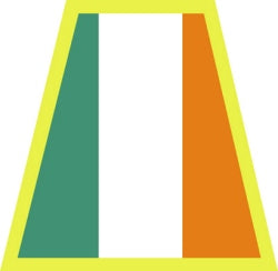 Irish Flag Helmet Tetrahedron Decal
