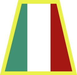Italian Flag Helmet Tetrahedron Decal