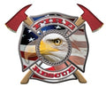 Cross Axe Eagle Maltese Decal