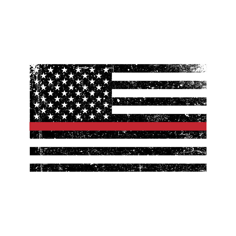 Thin Red Line Distressed Flag