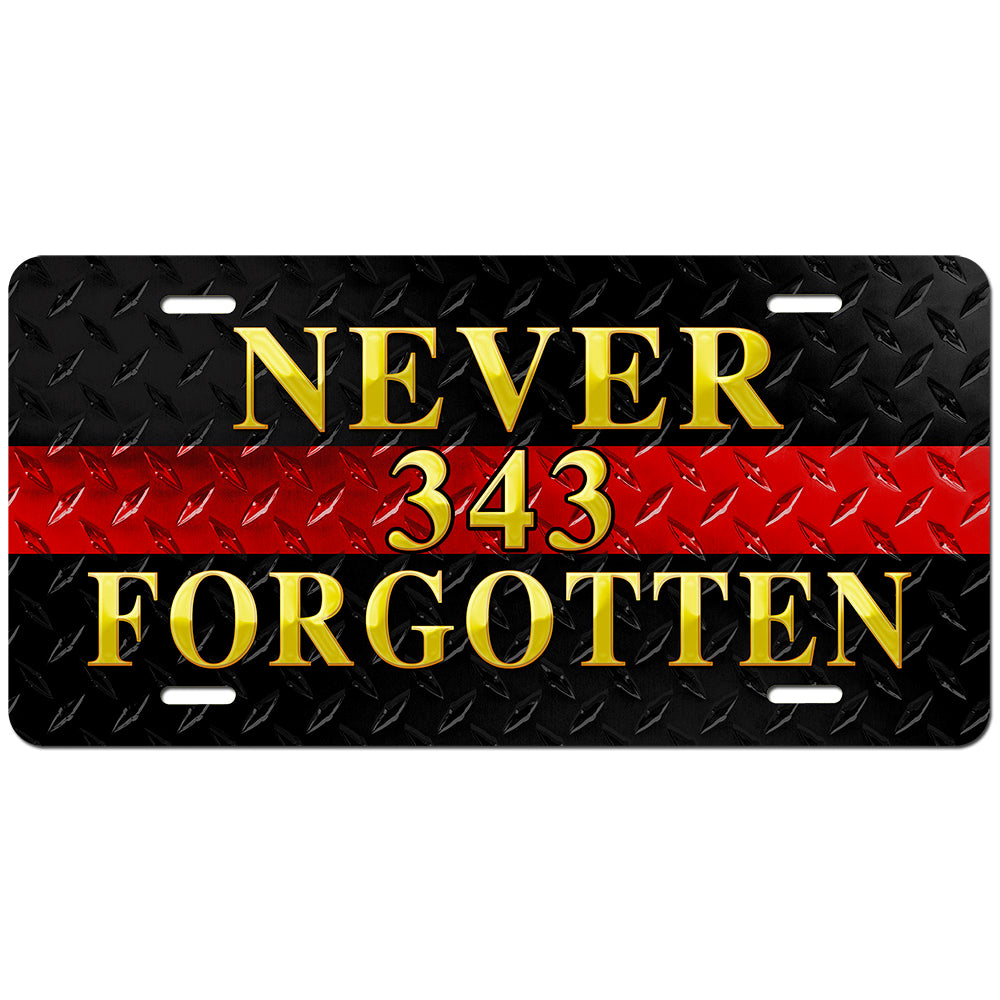 343 Never Forgotten License Plate
