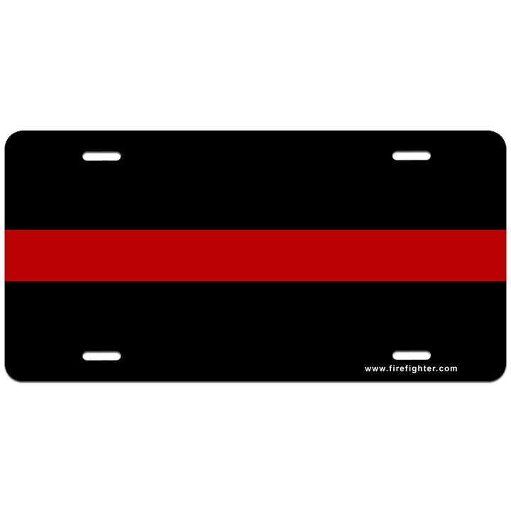 Thin Red Line License Plate
