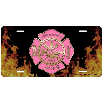 Firefighters Wife License Plate 