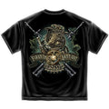 USMC First In Last Out Dog in Camo T-shirt