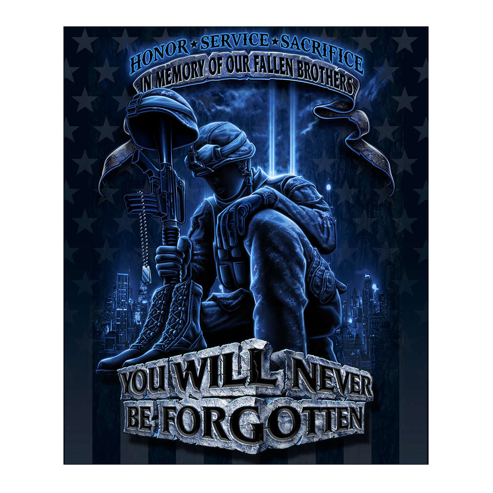 Military-Fallen Brothers Fleece Blanket